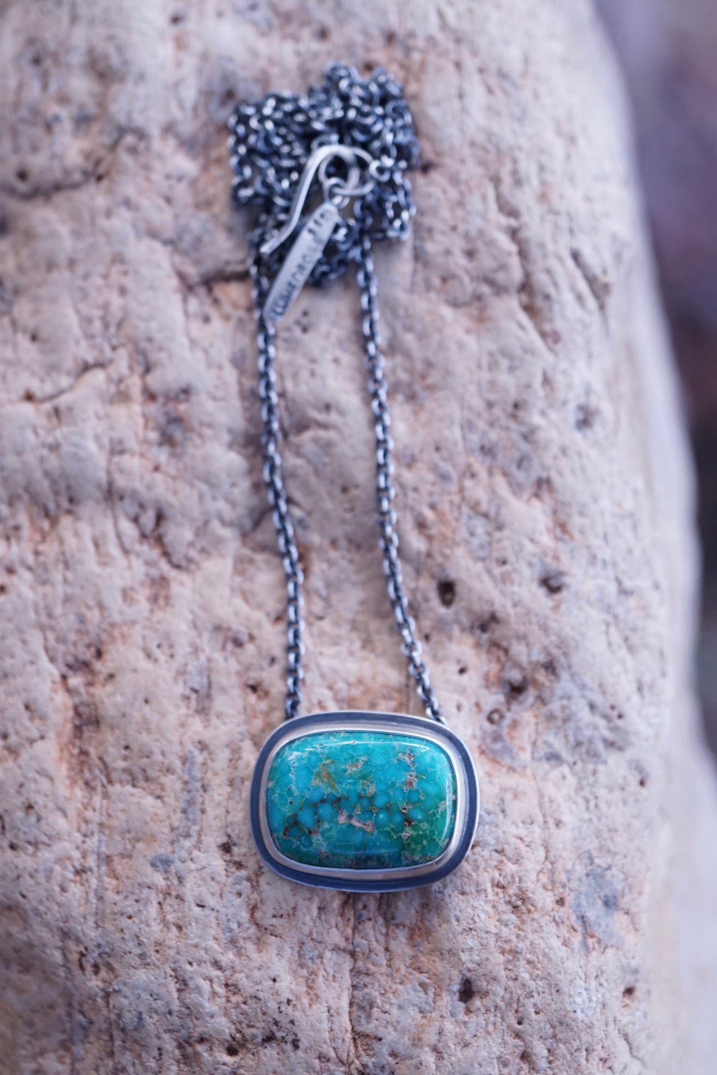 oblong patagonia turquoise necklace