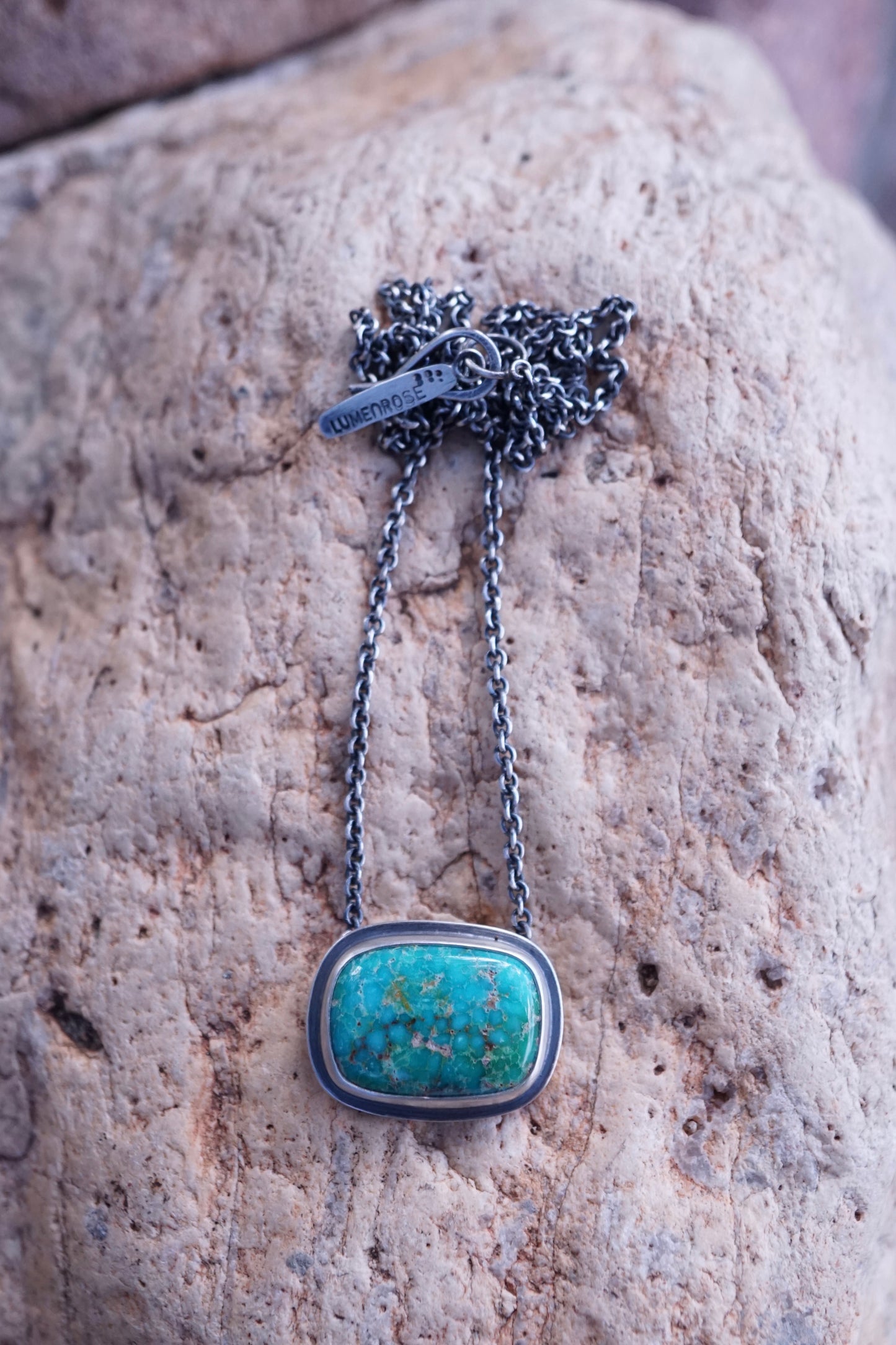 oblong patagonia turquoise necklace