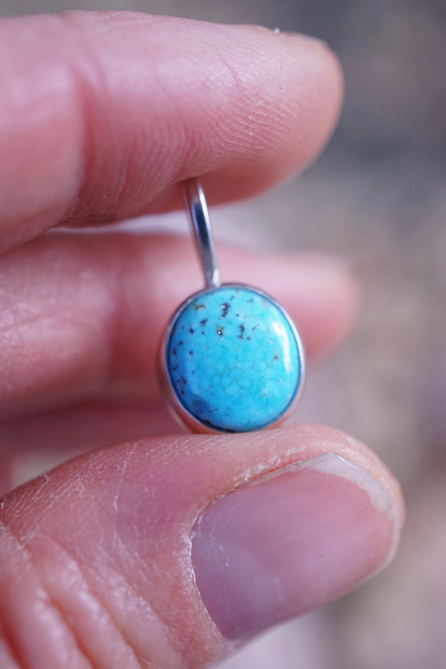 kingman turquoise heart charm - NO CHAIN INCLUDED