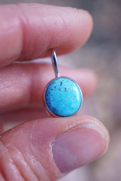 kingman turquoise heart charm - NO CHAIN INCLUDED