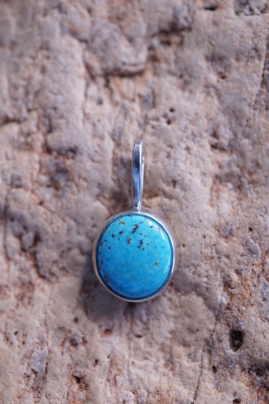 kingman turquoise heart charm - NO CHAIN INCLUDED