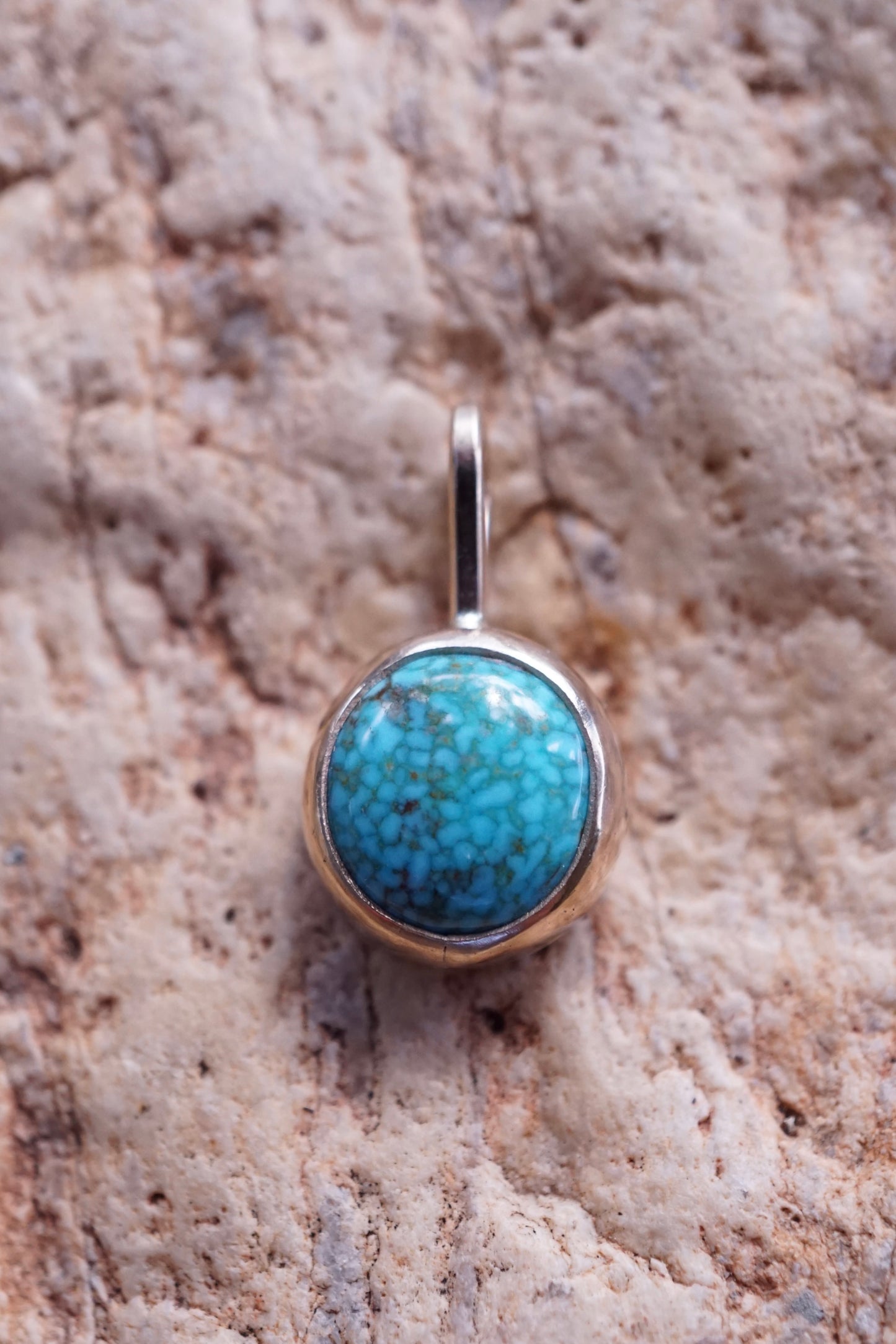 kingman turquoise charm in 14k goldfill - NO CHAIN INCLUDED