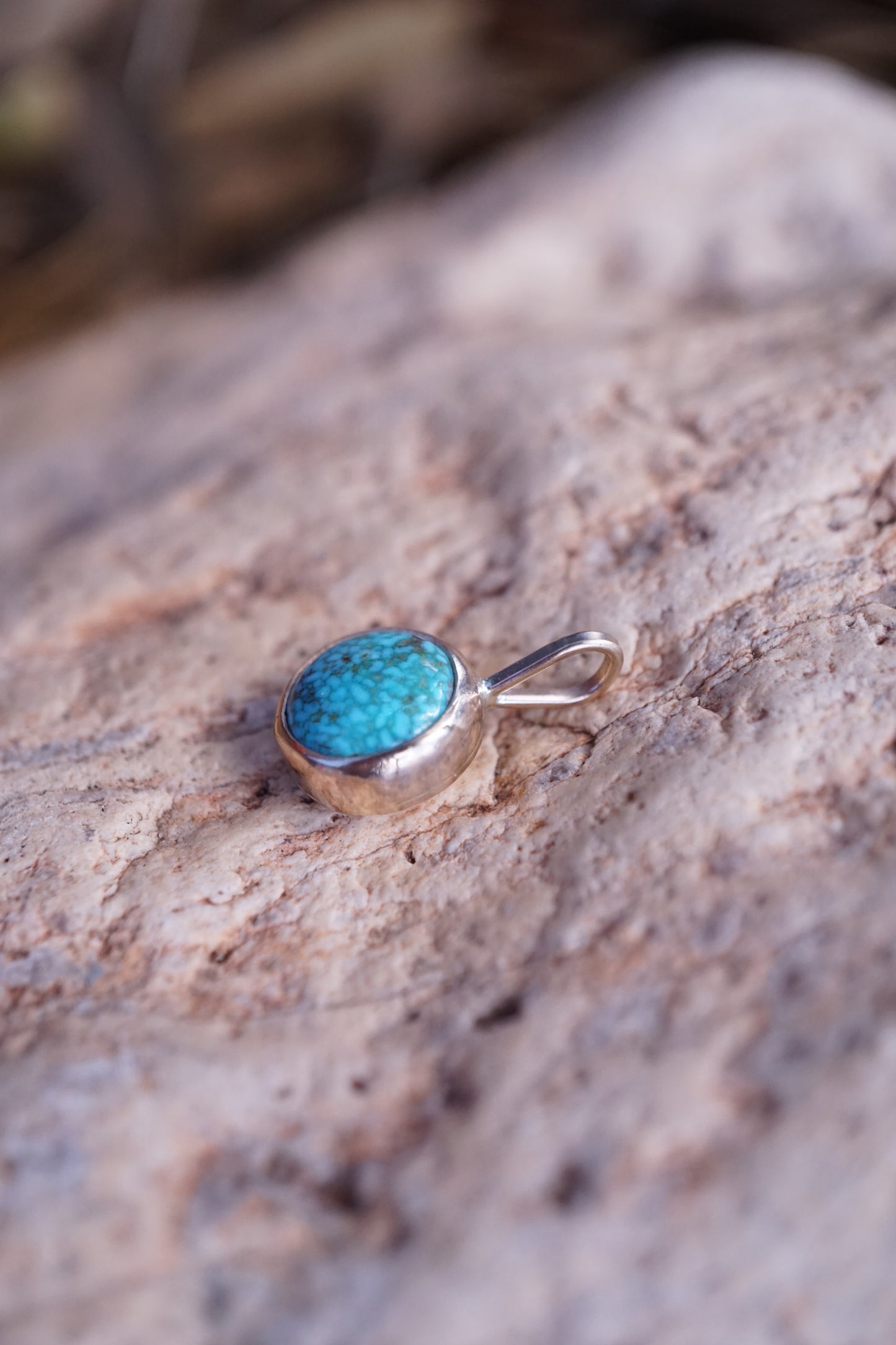 kingman turquoise charm in 14k goldfill - NO CHAIN INCLUDED
