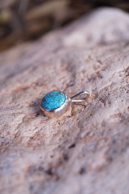 kingman turquoise charm in 14k goldfill - NO CHAIN INCLUDED
