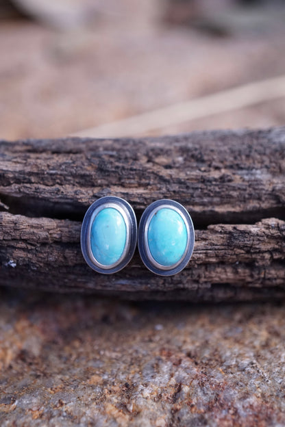 sky blue sonoran turquoise studs