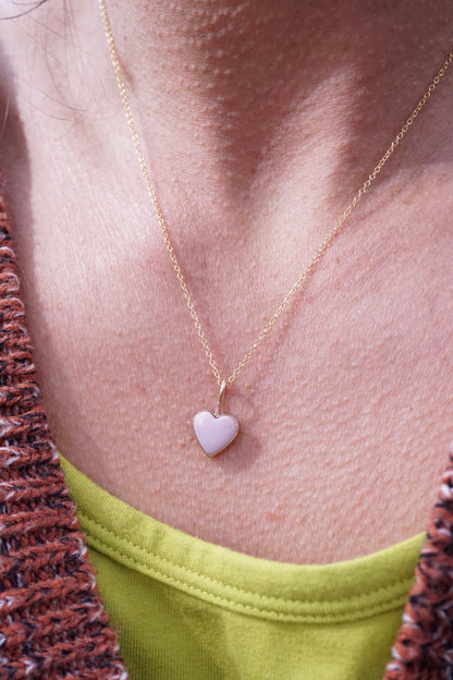 conch shell heart charm in 14k goldfill - NO CHAIN INCLUDED