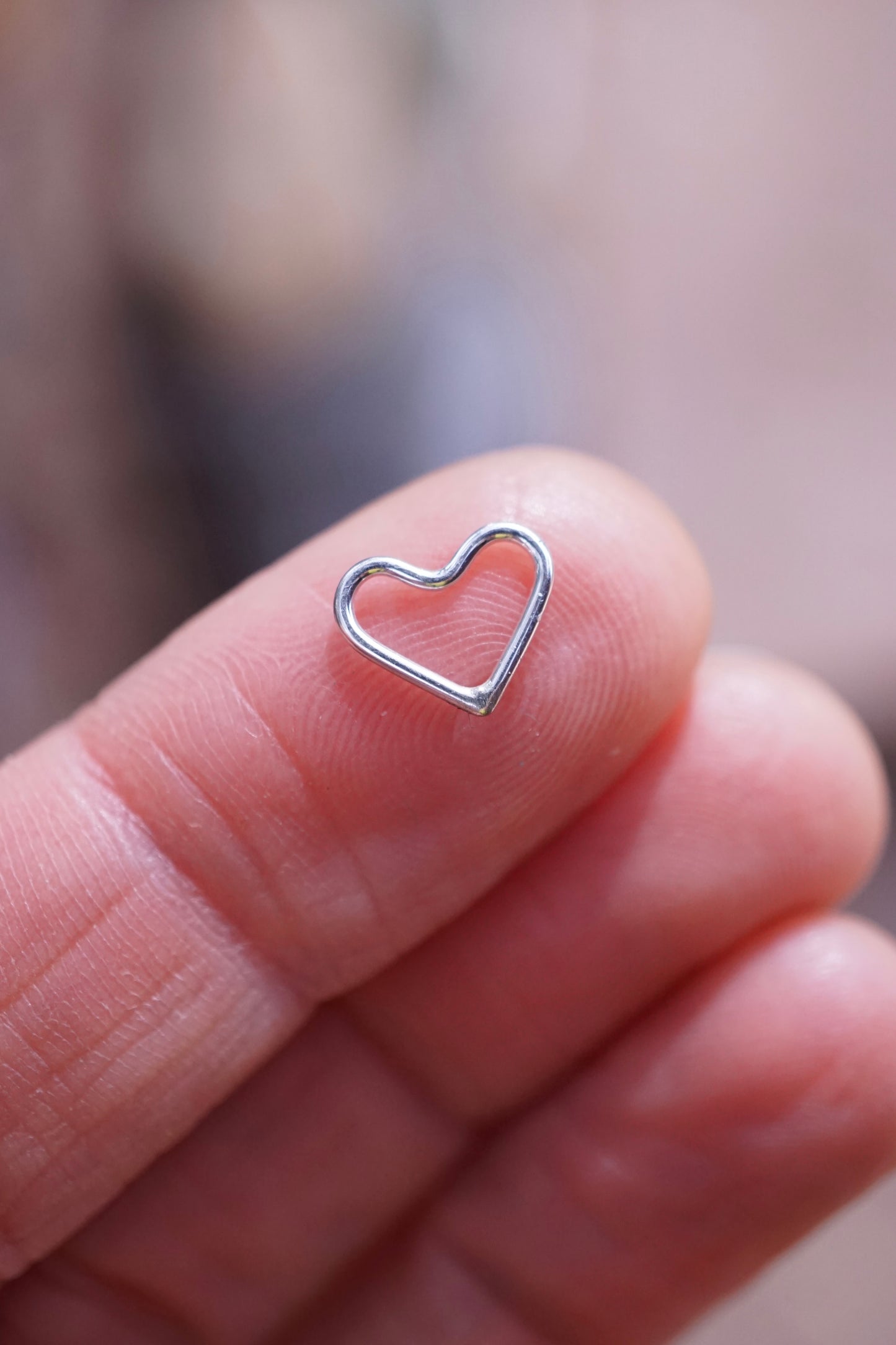 teeniest silver heart charm - NO CHAIN INCLUDED