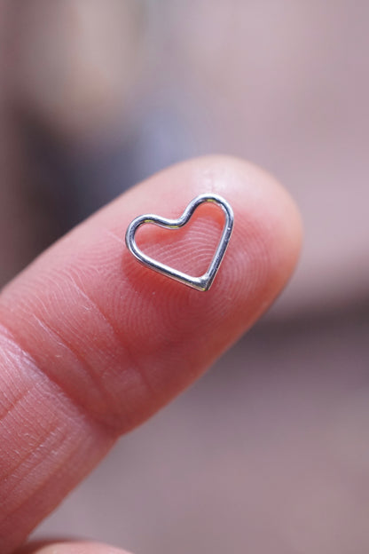 teeniest silver heart charm - NO CHAIN INCLUDED