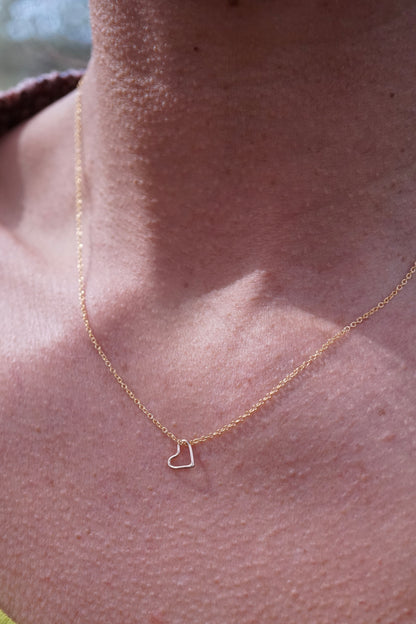 teeniest heart charm in 14k goldfill - NO CHAIN INCLUDED