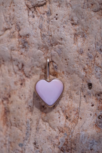 conch shell heart charm in 14k goldfill - NO CHAIN INCLUDED