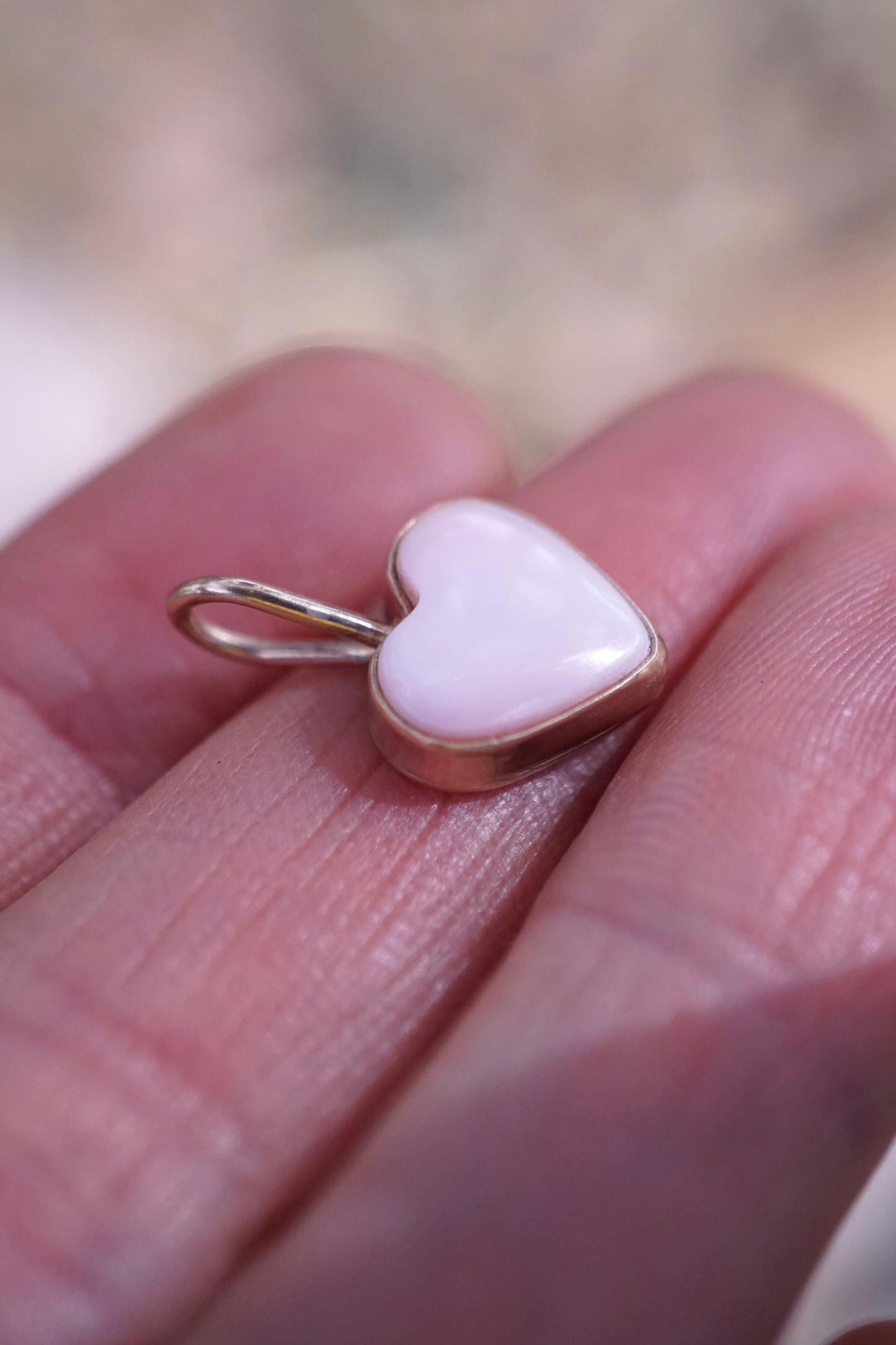 conch shell heart charm in 14k goldfill - NO CHAIN INCLUDED
