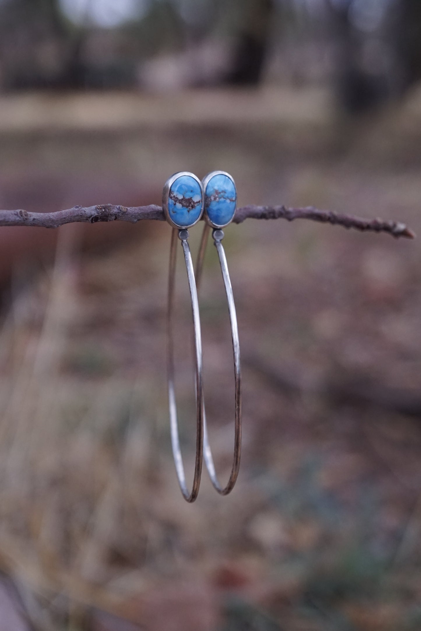 lumenrose hoops with lavender golden hills turquoise