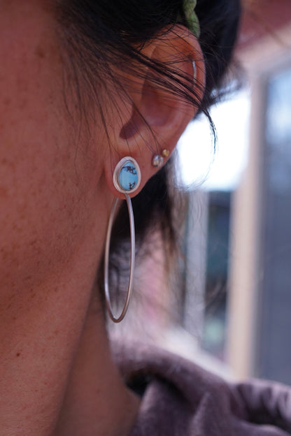 lumenrose hoops with lavender golden hills turquoise - SMALL SIZE