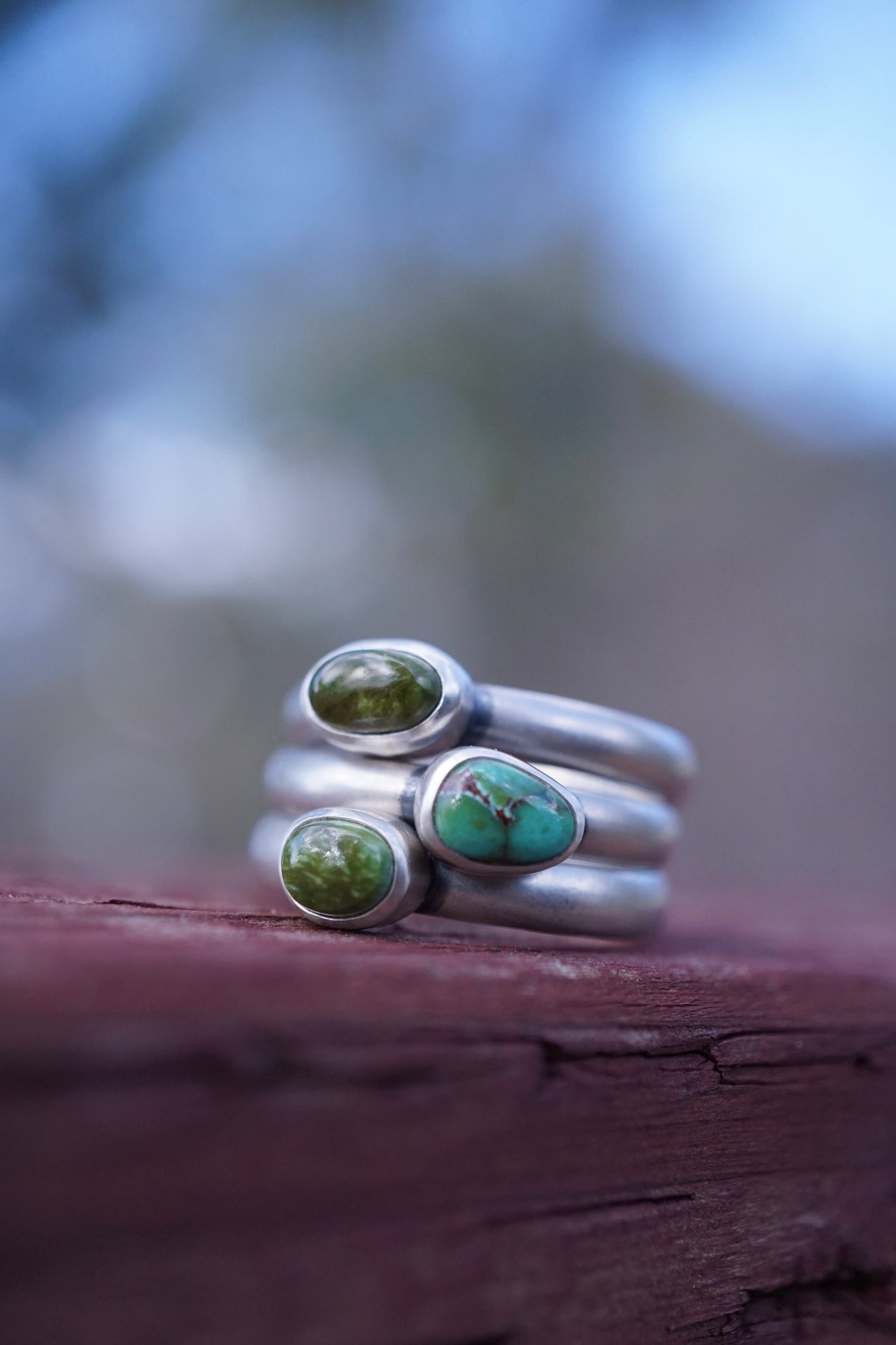 *refreshed collection* royston turquoise stacking set - size 6.5