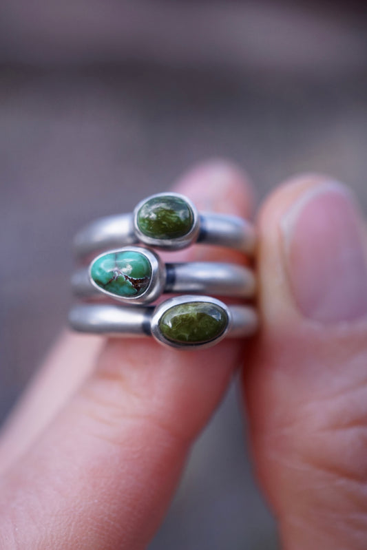 *refreshed collection* royston turquoise stacking set - size 6.5