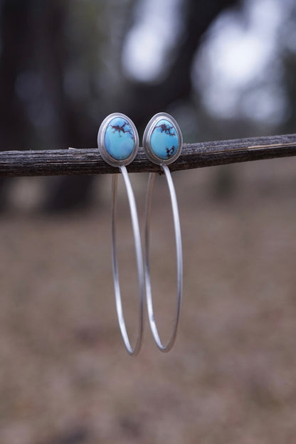 lumenrose hoops with lavender golden hills turquoise - SMALL SIZE