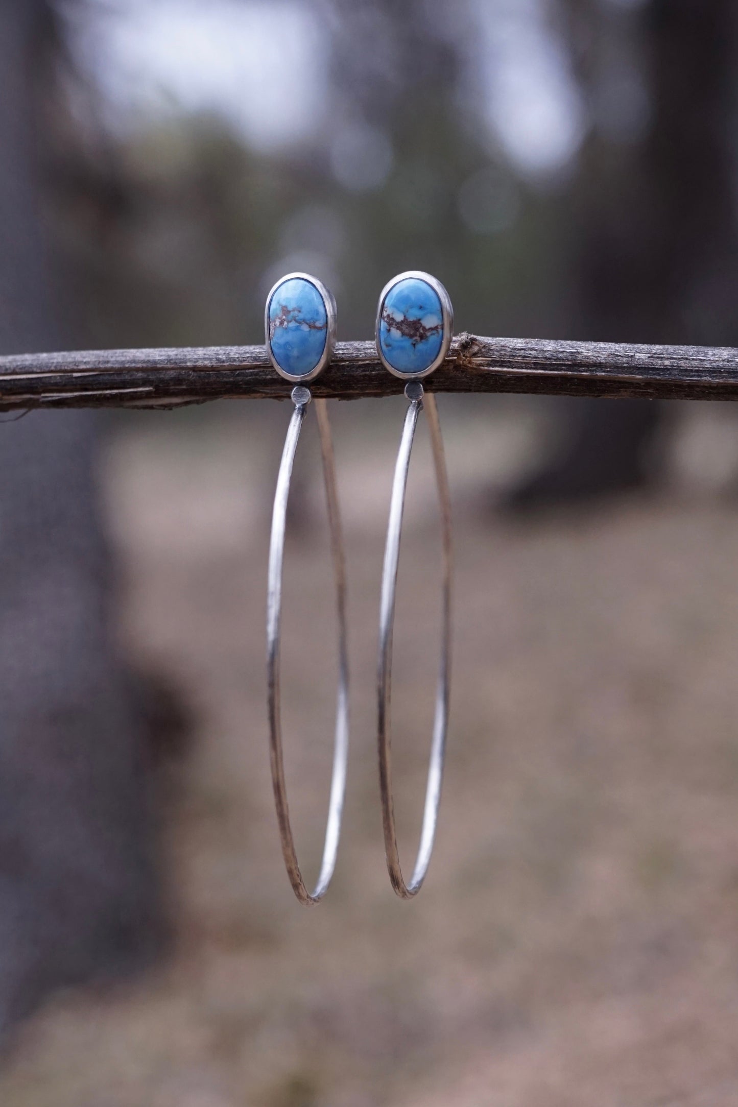 lumenrose hoops with lavender golden hills turquoise