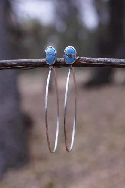lumenrose hoops with lavender golden hills turquoise