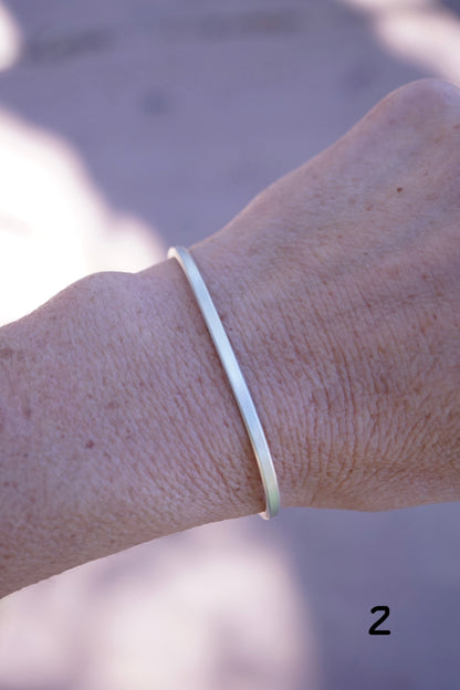 sturdy stacker cuffs in sterling and 14k goldfill