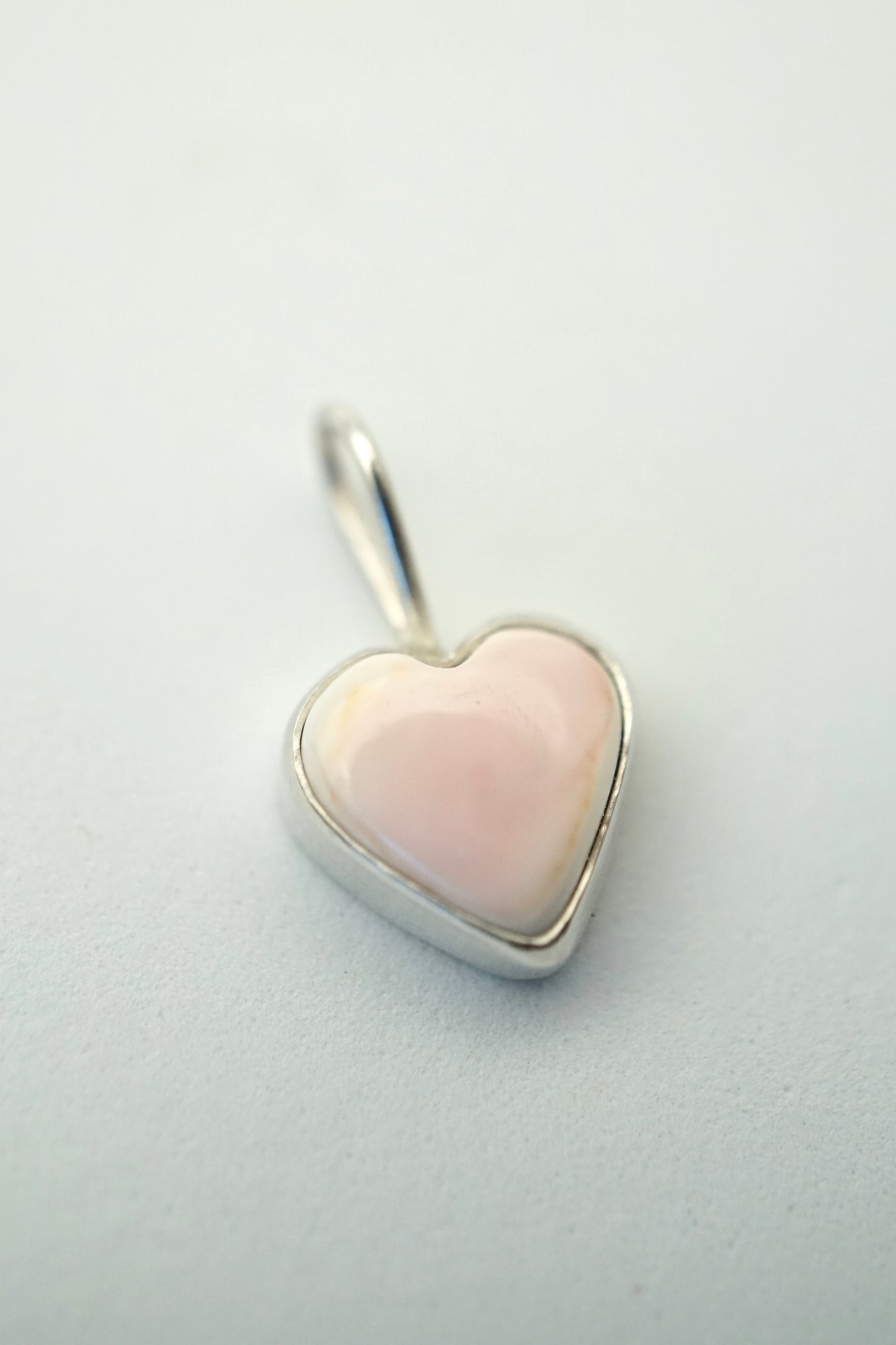 conch shell heart charm in sterling - NO CHAIN INCLUDED
