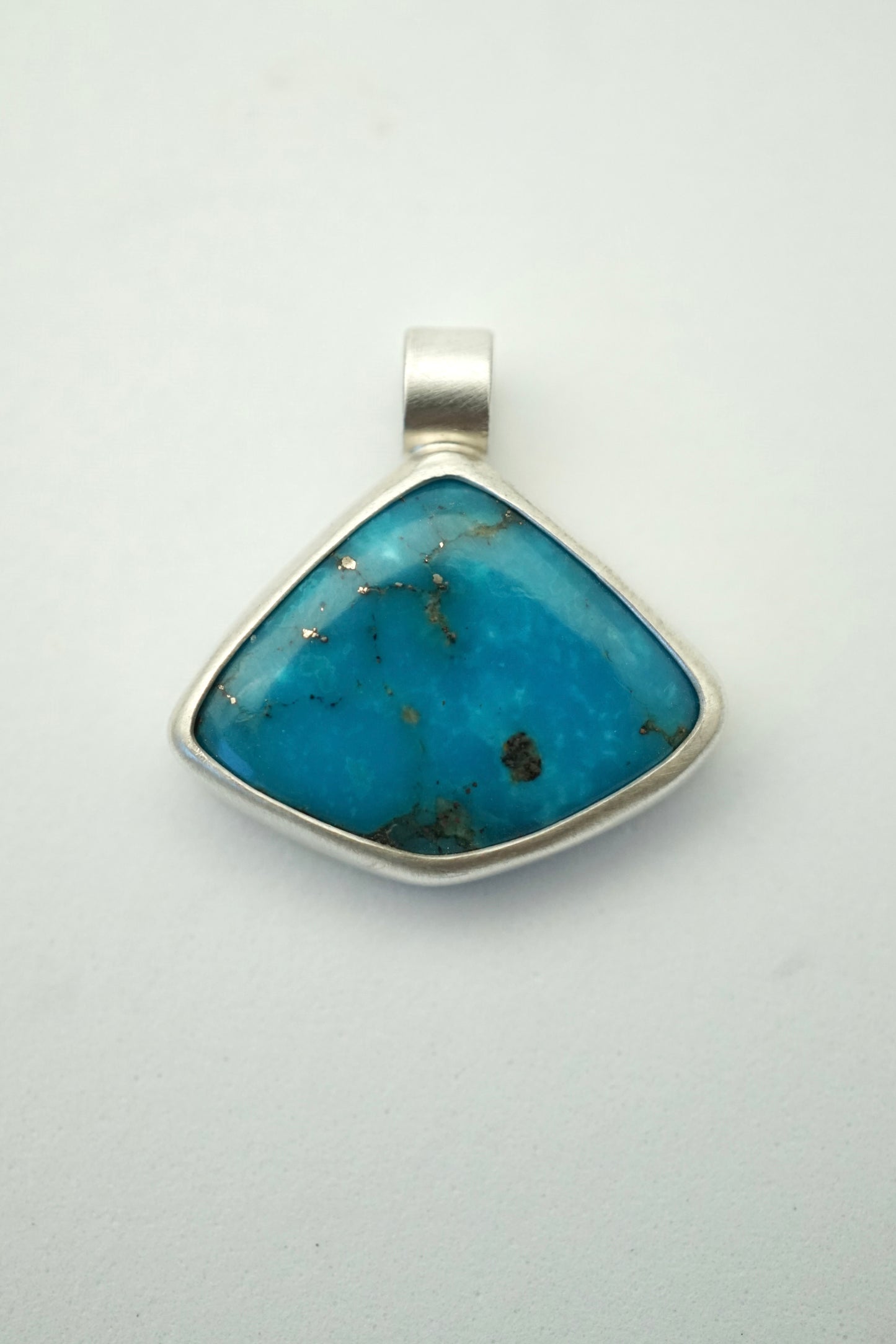 deep blue fan shaped patagonia, az turquoise pendant - NO CHAIN INCLUDED