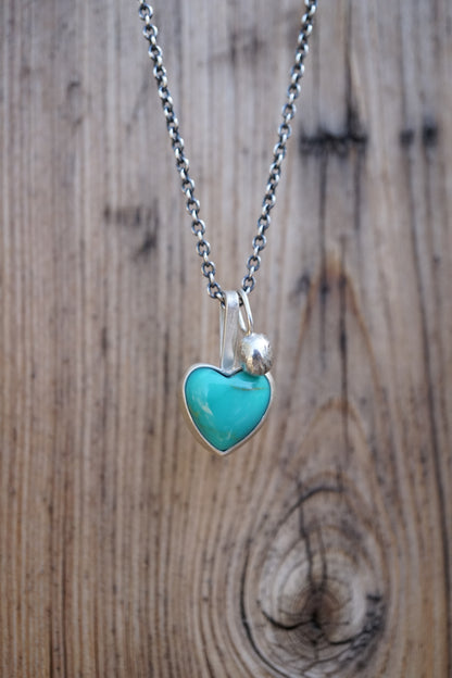 turquoise heart charm necklace