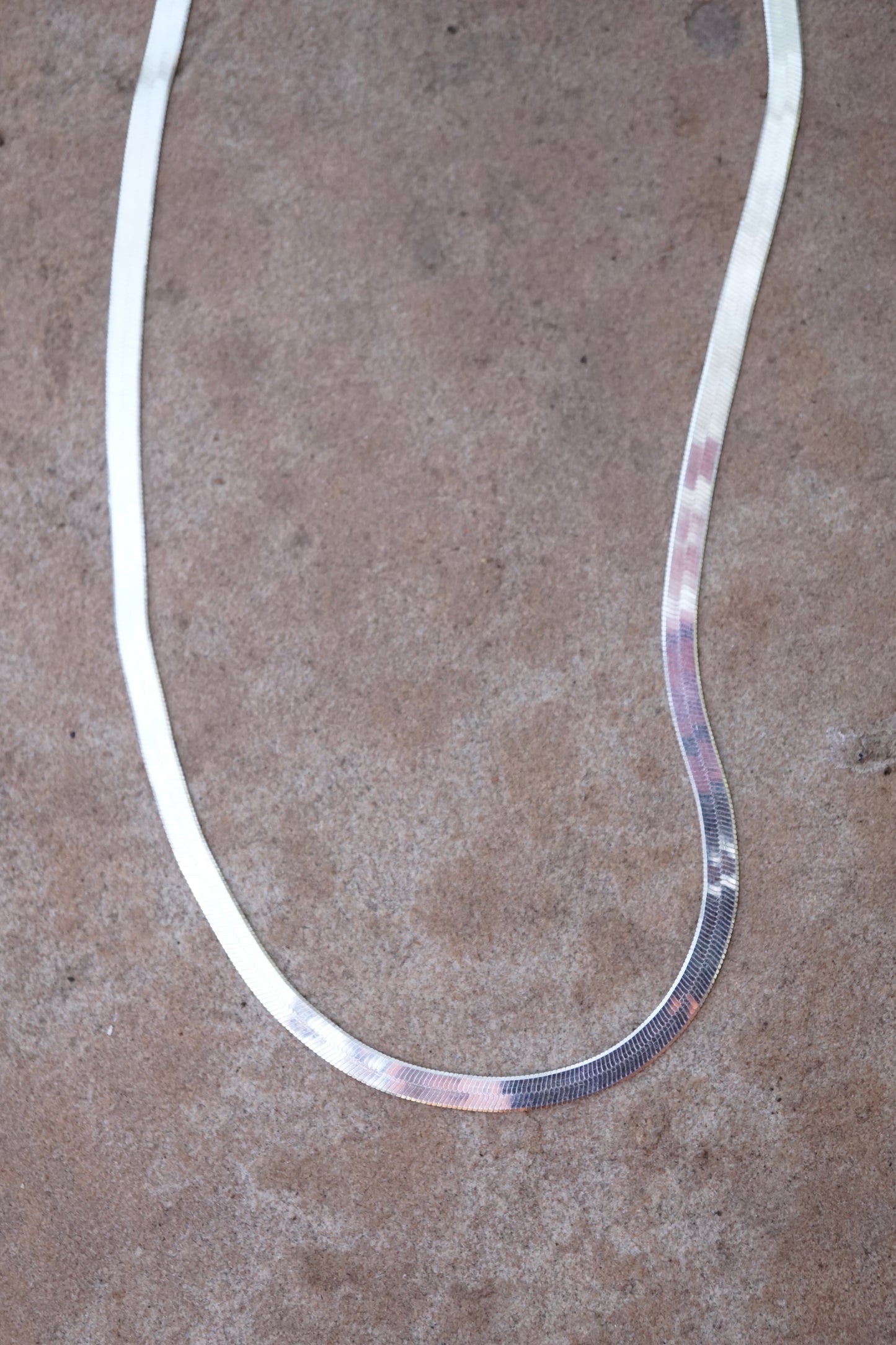 sterling silver herringbone chain