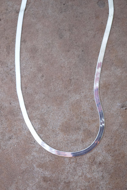 sterling silver herringbone chain