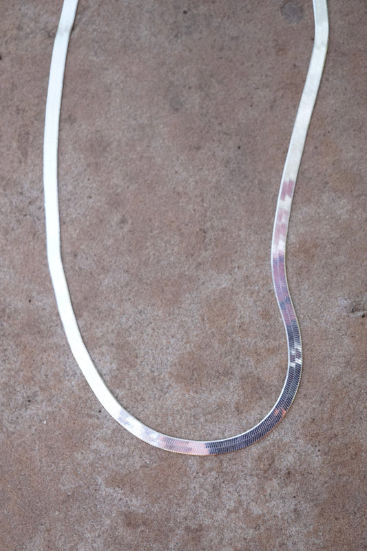 sterling silver herringbone chain