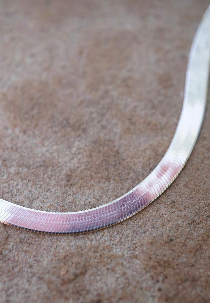 sterling silver herringbone chain