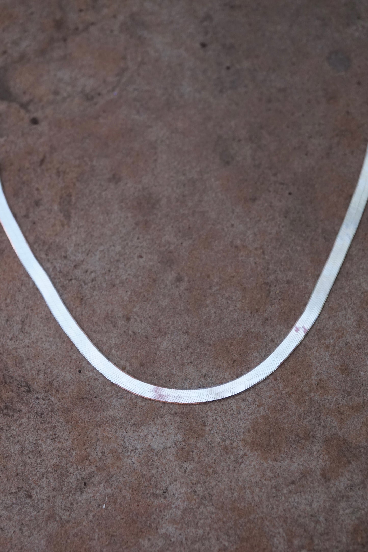 sterling silver herringbone chain