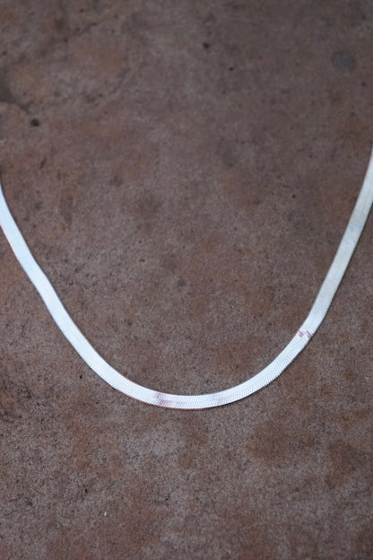 sterling silver herringbone chain