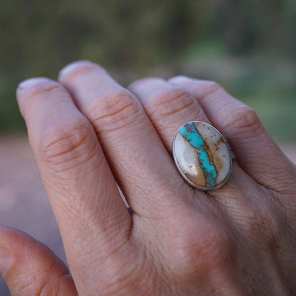 everyday royston ribbon turquoise ring - size 6.25 - Lumenrose