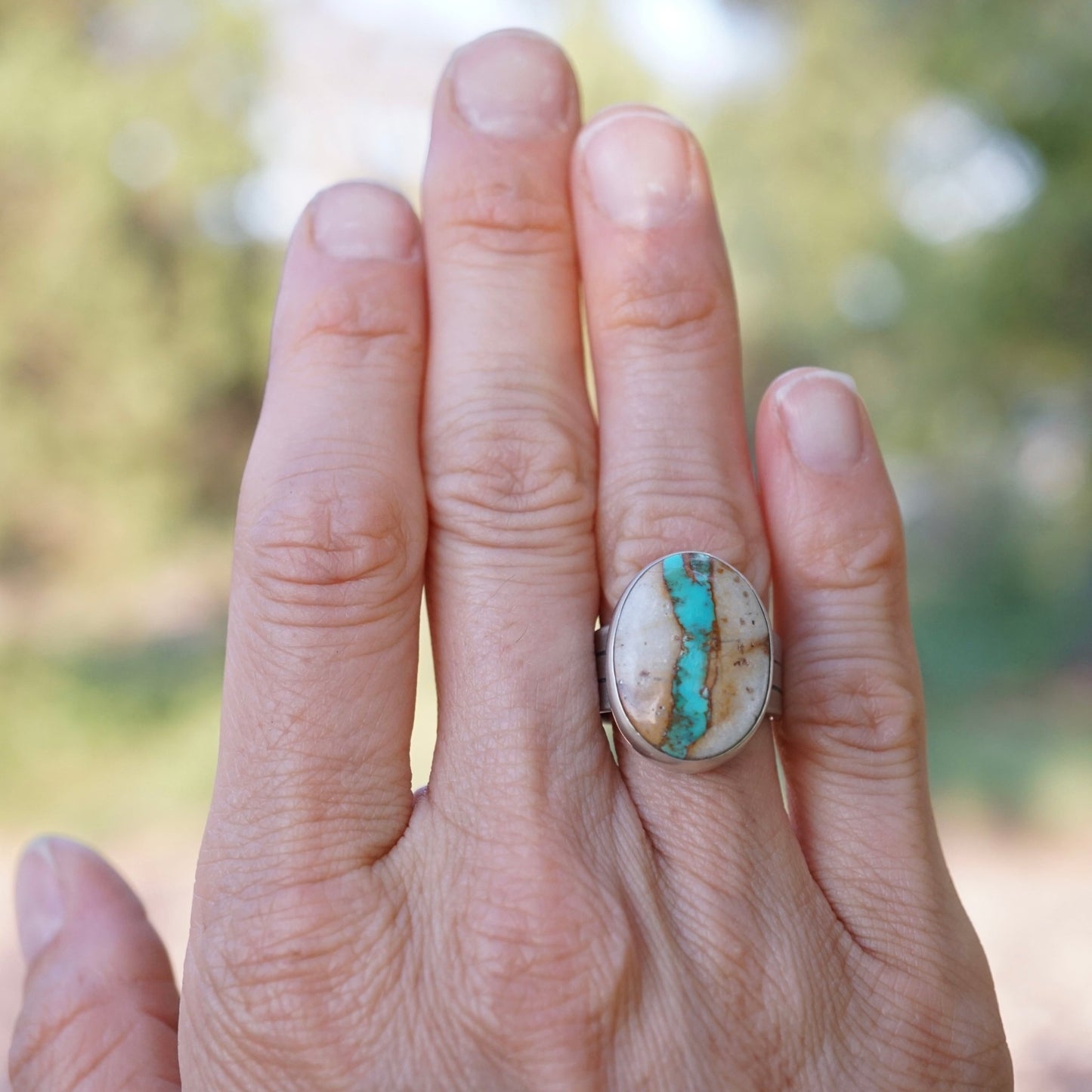 everyday royston ribbon turquoise ring - size 6.25 - Lumenrose