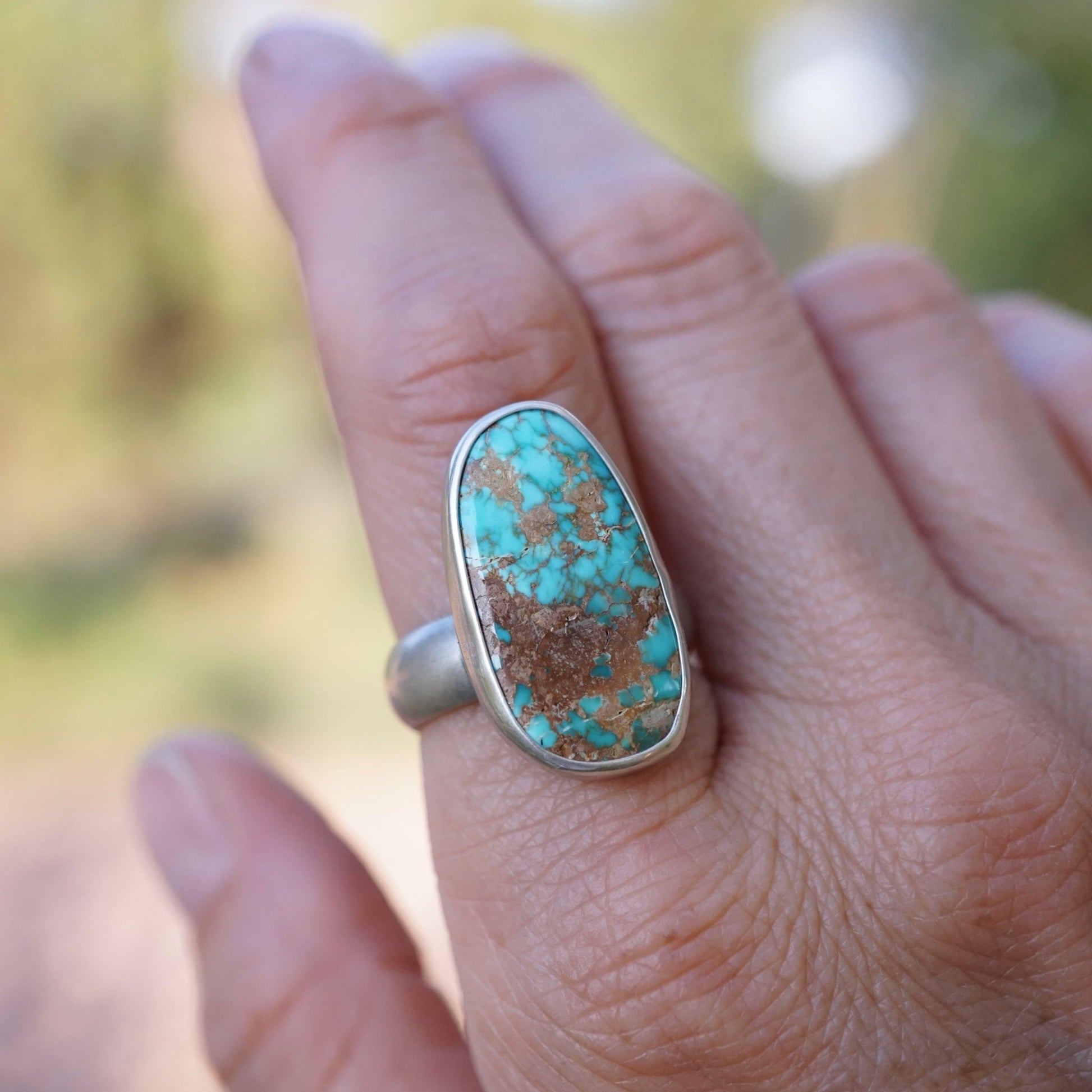 everyday royston turquoise ring - size 8 - Lumenrose