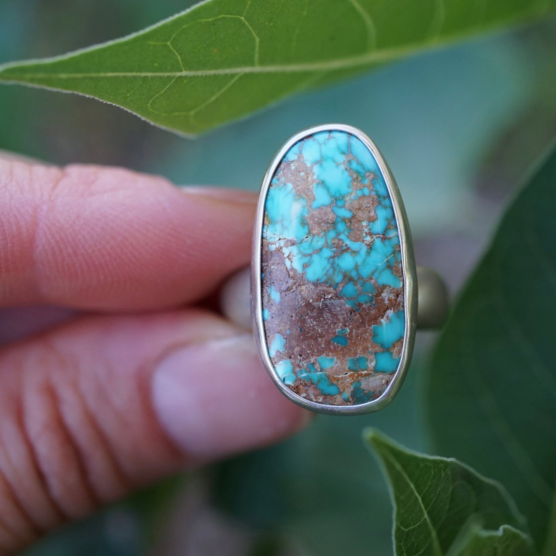 everyday royston turquoise ring - size 8 - Lumenrose