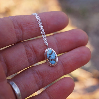 lavender turquoise dainty necklace - Lumenrose