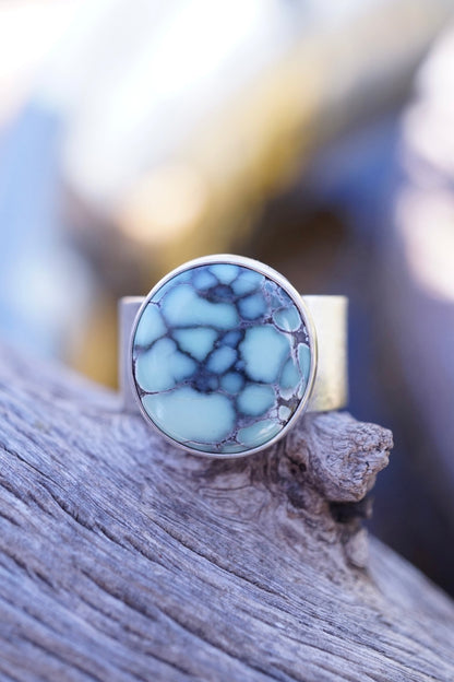 poseidon variscite ring 🤍 with wide band - 9.25/9.5 - Lumenrose