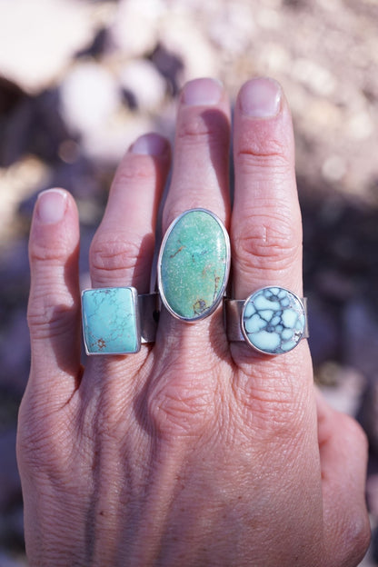 poseidon variscite ring 🤍 with wide band - 9.25/9.5 - Lumenrose