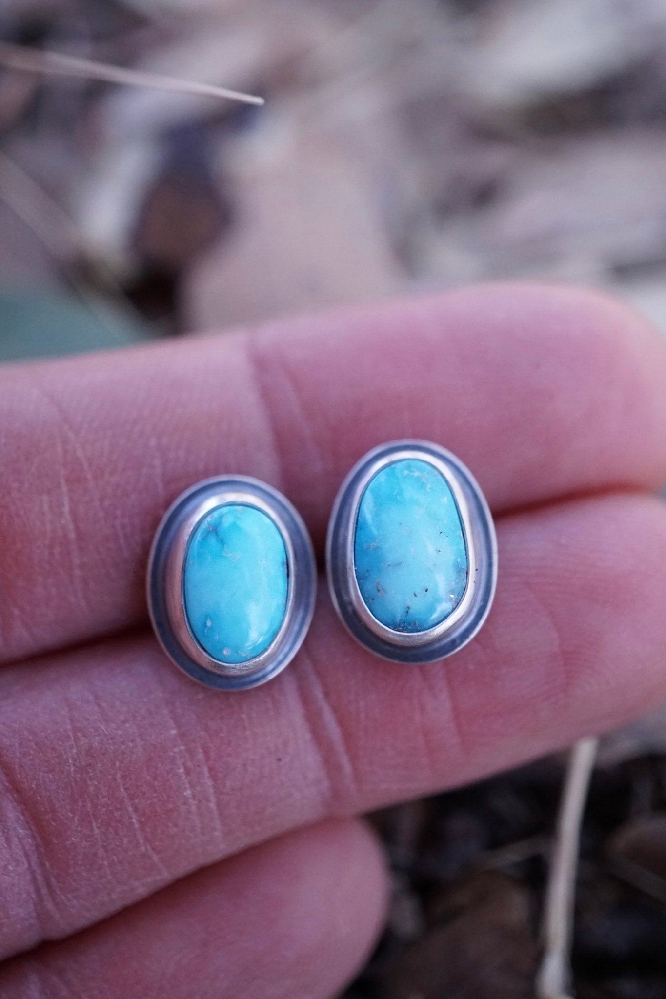 riviera turquoise studs - Lumenrose