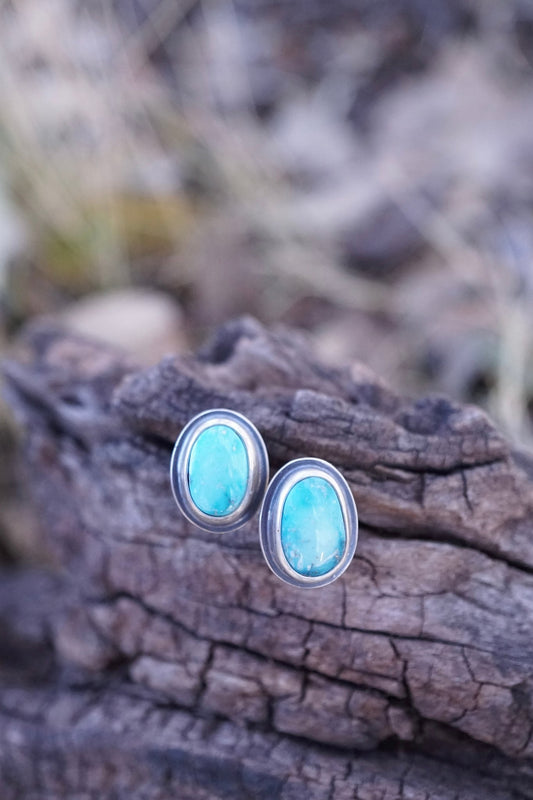 riviera turquoise studs - Lumenrose