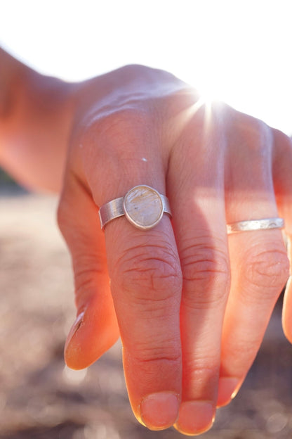 rutilated quartz ring - size 7.75 - Lumenrose