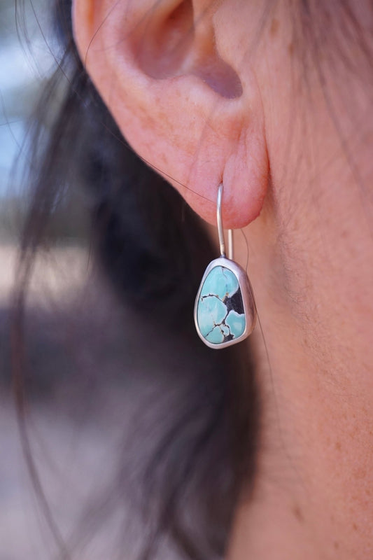 shorty dangles with old stock cloud mountain turquoise - Lumenrose