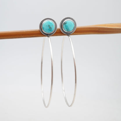 sonoran turquoise Lumenrose Hoops - Lumenrose