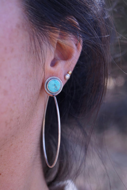 sonoran turquoise Lumenrose Hoops - Lumenrose