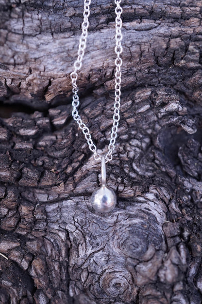 teeny silver droplet necklace - Lumenrose