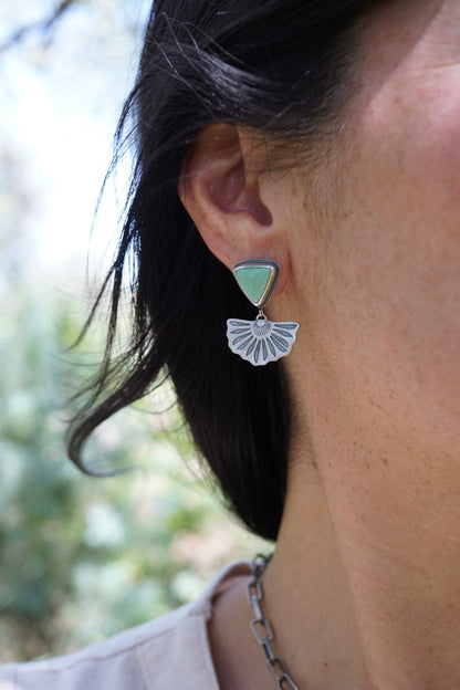 the blooming studs with lucin variscite - Lumenrose