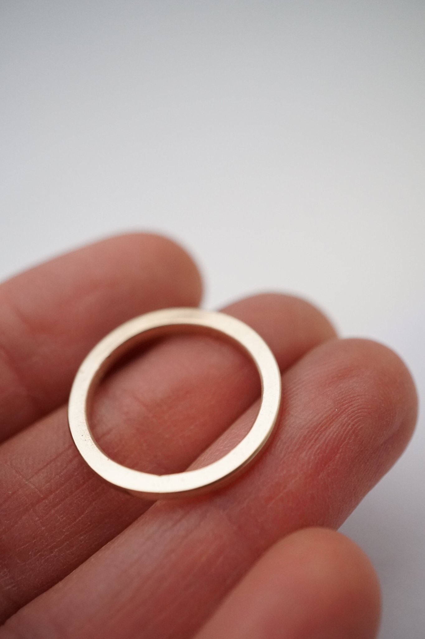 thicker 14k gold band 2mm matte finish - size 6.75 - Lumenrose