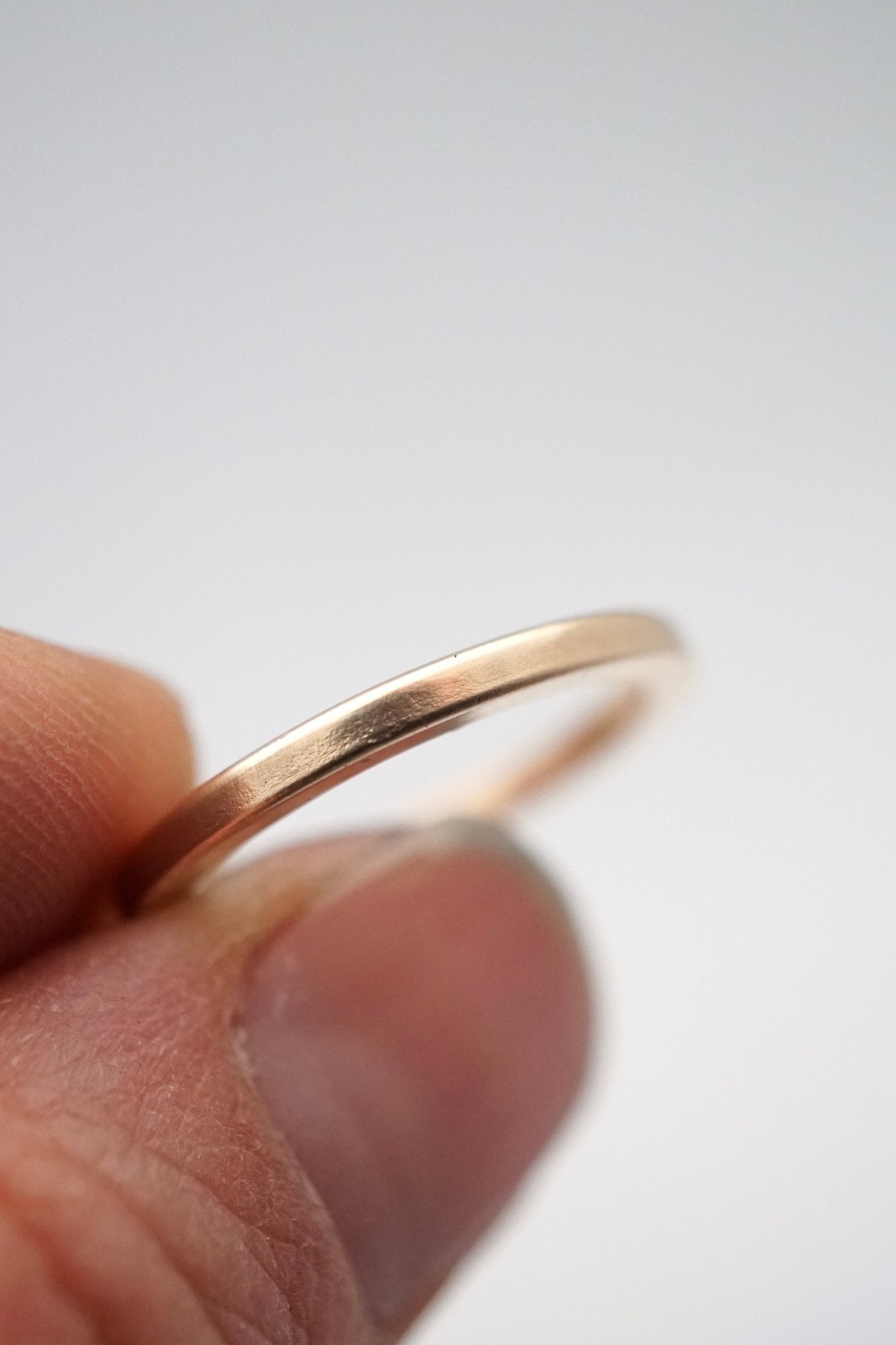 thicker 14k gold band 2mm matte finish - size 6.75 - Lumenrose