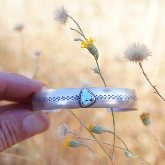 triangular lavender turquoise cuff #1 - Lumenrose